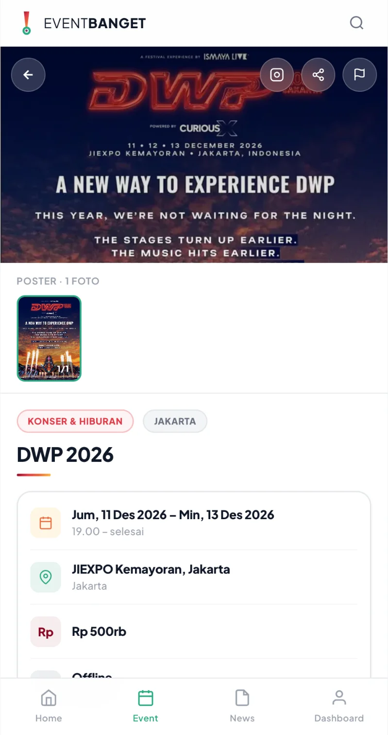 Halaman event di website Eventbanget